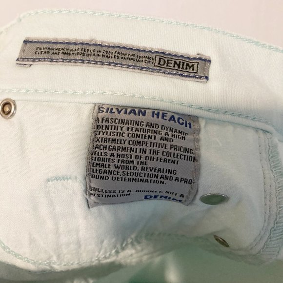 Silvian Heach women's size 25 super slim stretch BRITNEY light aqua jeans 25x29 - Picture 8 of 8